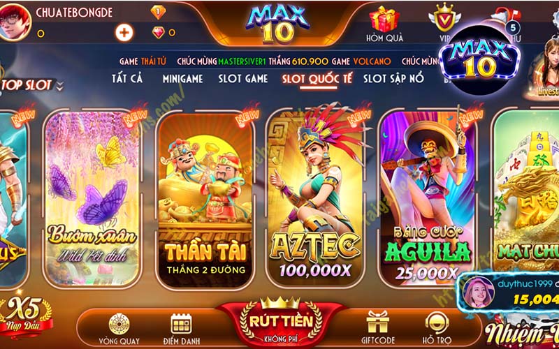 các game nổ hũ max10